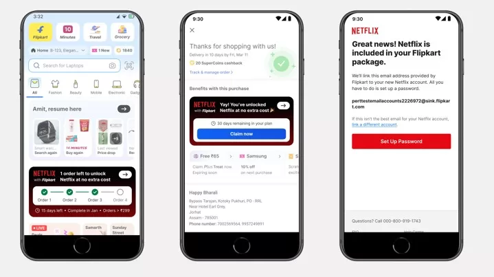 Flipkart Partners with Netflix to Offer Streaming Benefits Through Everyday Shopping