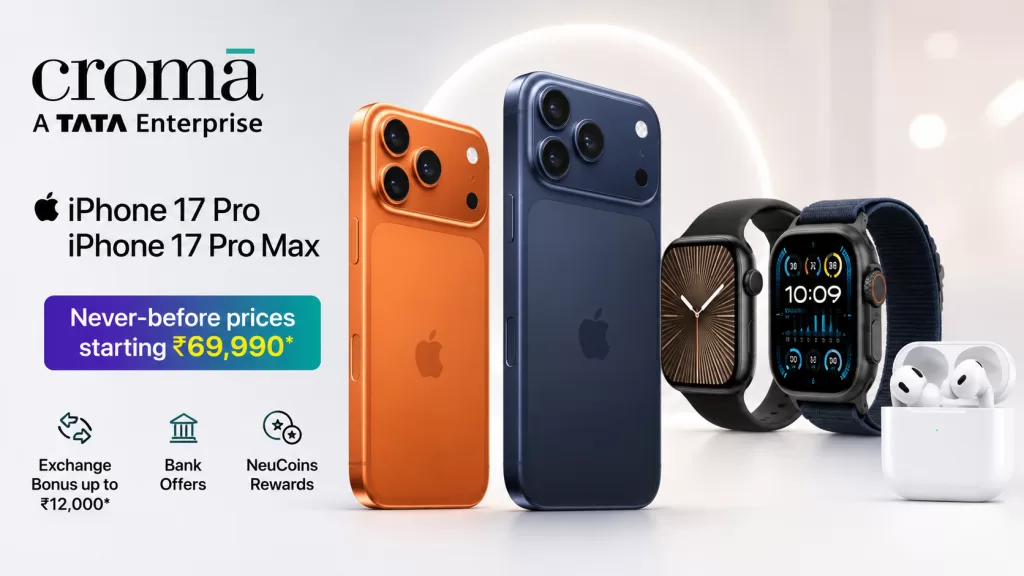 Croma Opens Pre-Bookings for iPhone 18 Pro Series with Exchange Bonus of up to ₹12,000