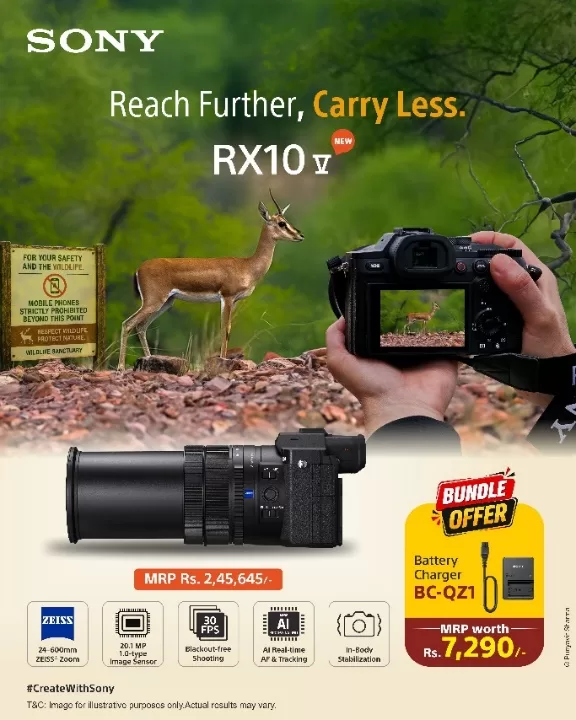 Sony Launches RX10 V in India with AI-Powered Recognition and 25x Optical Zoom