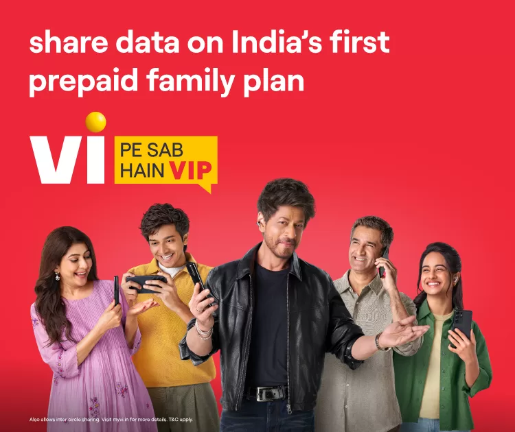 Vi Launches India’s First Prepaid Family Plan with Data Sharing Benefits
